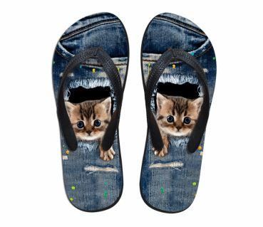 schattige poot uit kat 3d-afdrukken strand slippers slippers