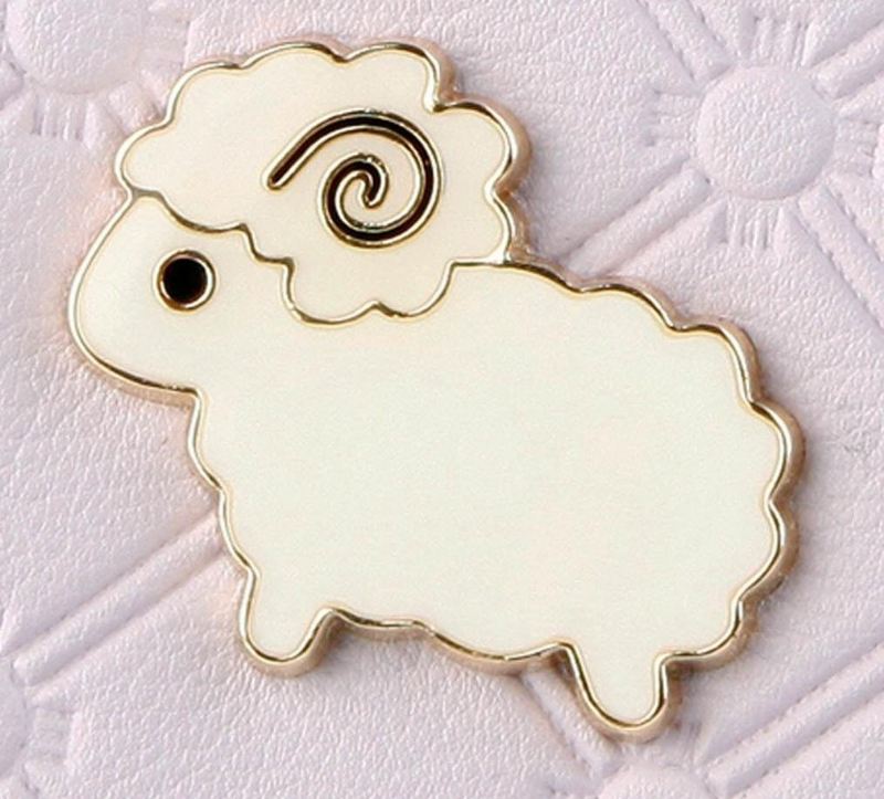schattige portemonnee met schapenpatroon