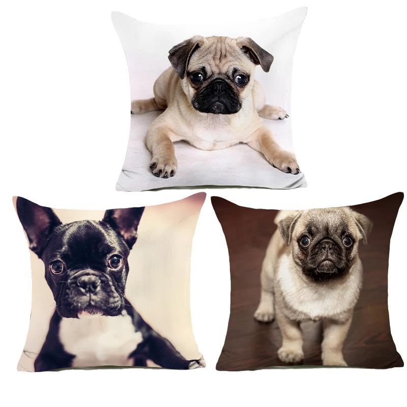 schattige puppy honden print kussenhoes