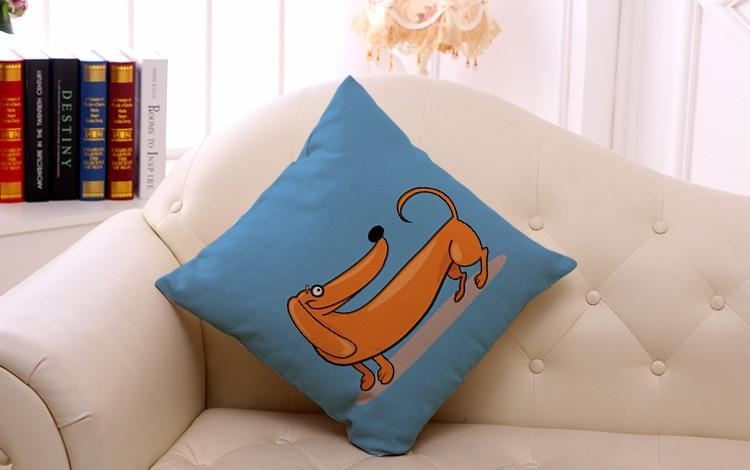 schattige teckel hond print kussensloop