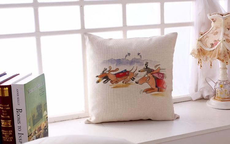 schattige teckel hond print kussensloop