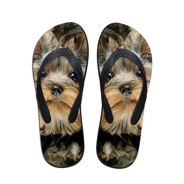 schattige vrouwen hond print strand slippers slipper sandalen