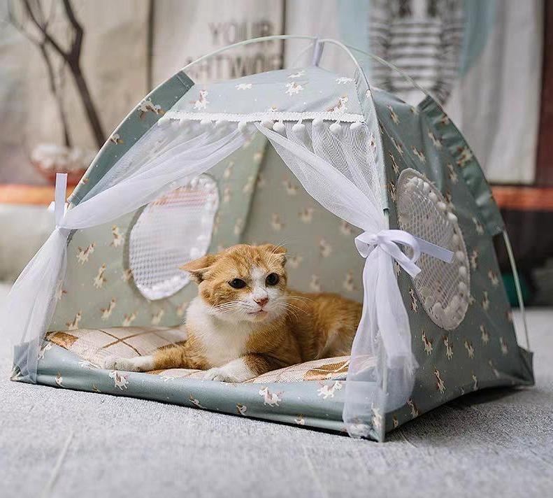 semi-afgesloten tent kattenhuis