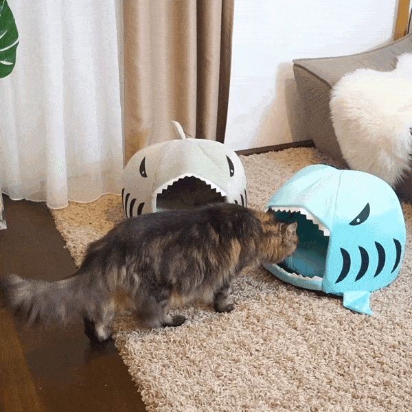 shark kattenhuis met afneembaar bedkussen