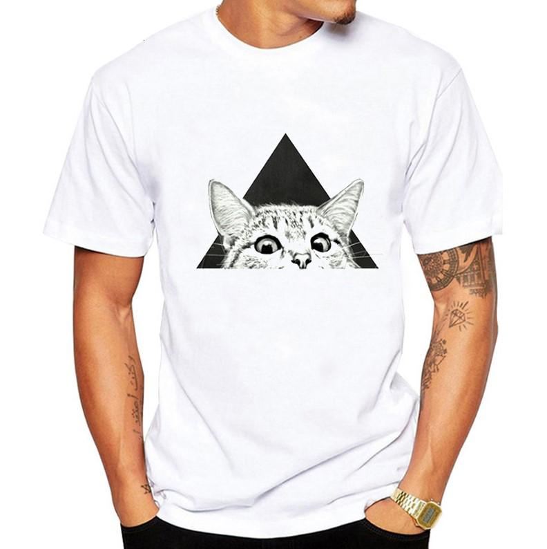 sluipende kat bedrukt t-shirt