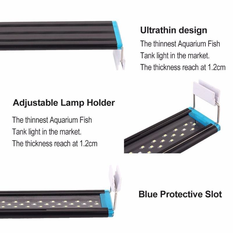 ultradunne aquariumvissen led-lamp met uitschuifbare beugels