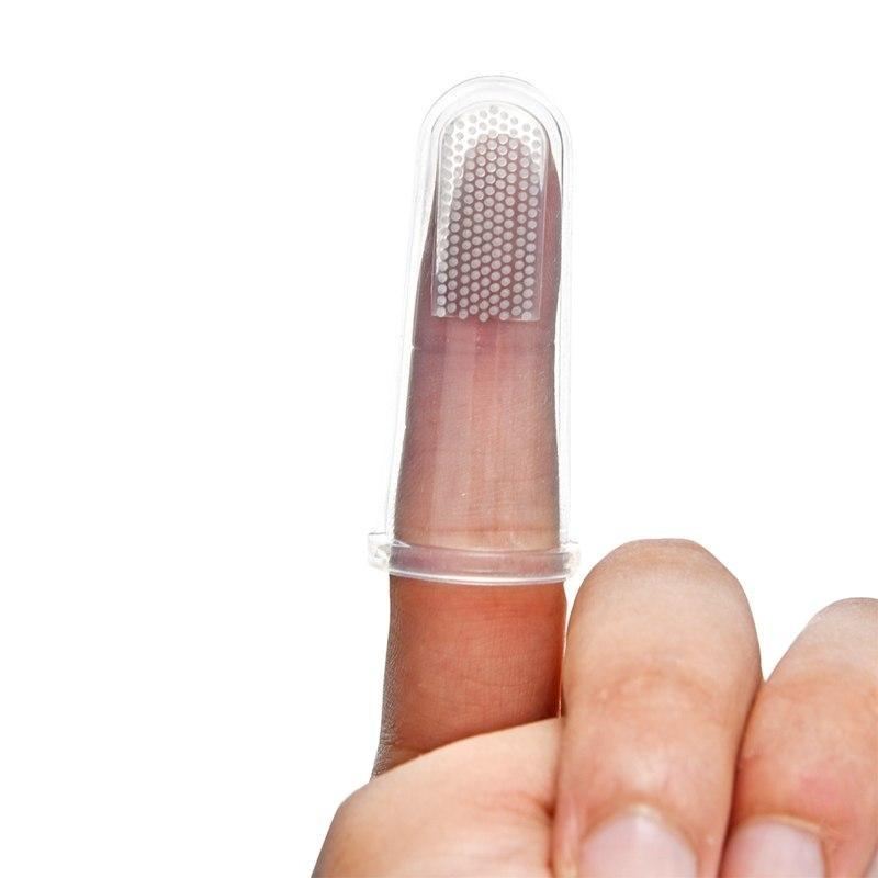 vingervormige silicagel huisdierentandenborstel
