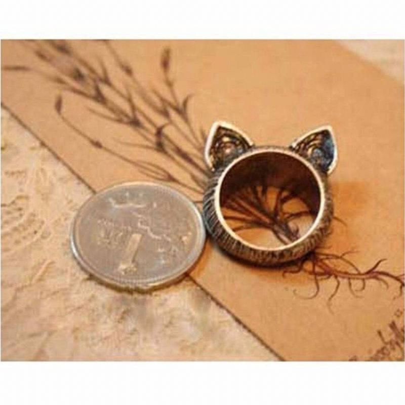 vintage kattenoren design ring