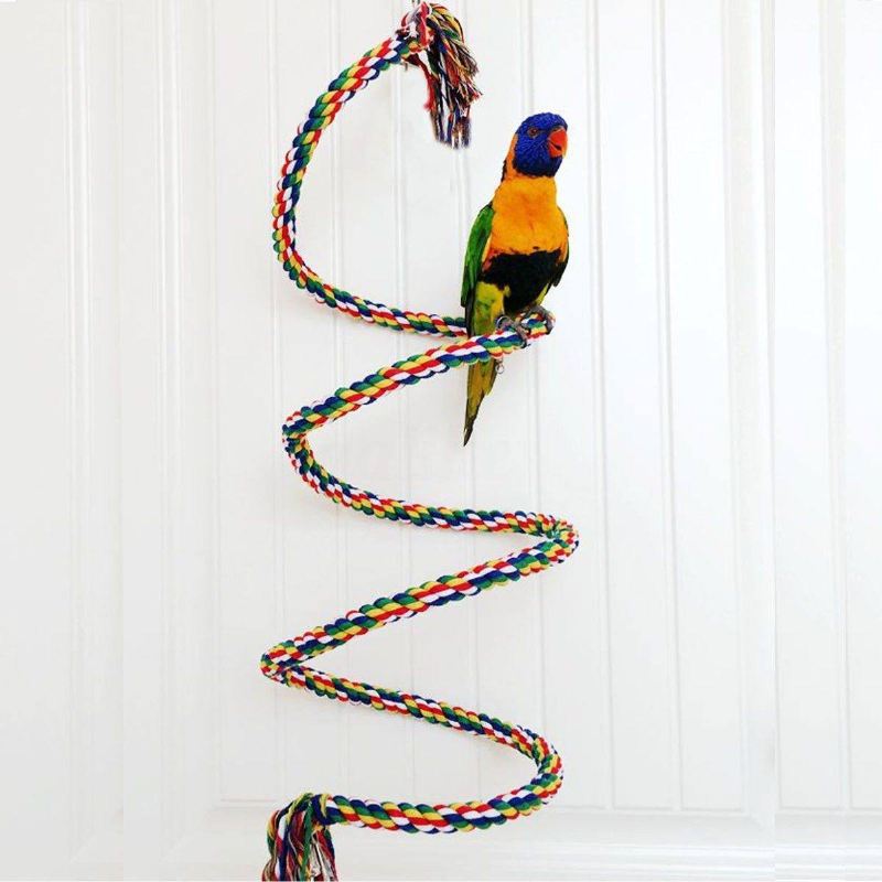 vogeltouw speelgoed met bel vogel decoratie