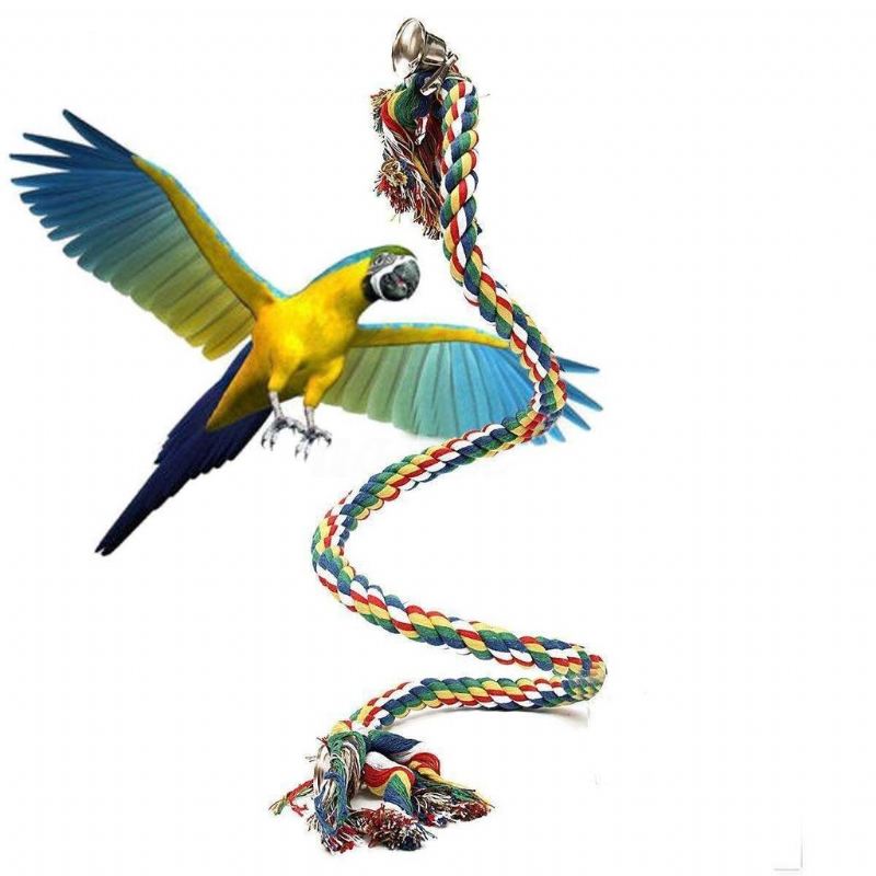vogeltouw speelgoed met bel vogel decoratie