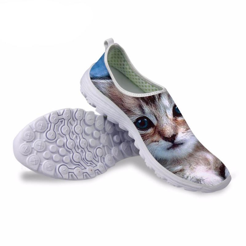 vrouwen casual mesh 3d klein kat schoenen ontwerp