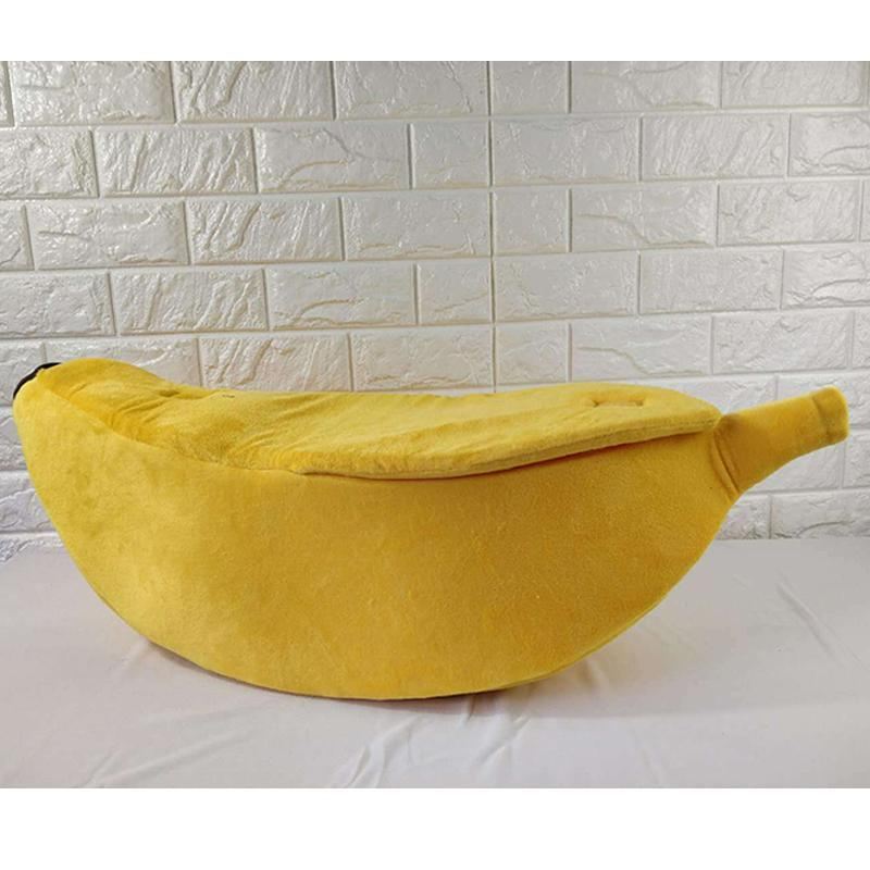 warme slaapbank in banaanvorm met hoes
