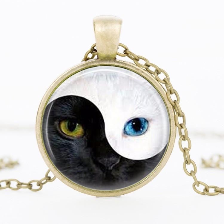 yinyang kat hanger ketting