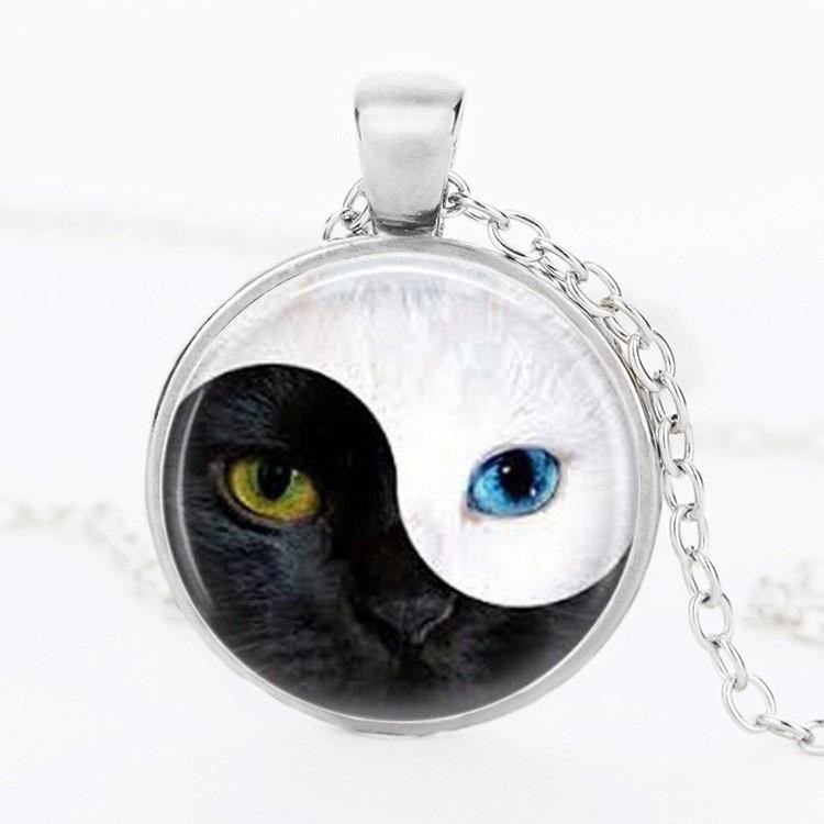 yinyang kat hanger ketting