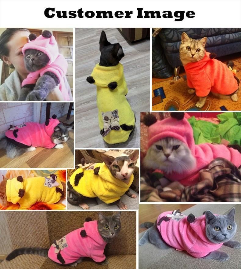 zachte en warme tweezijdige kattenfleece hoodie