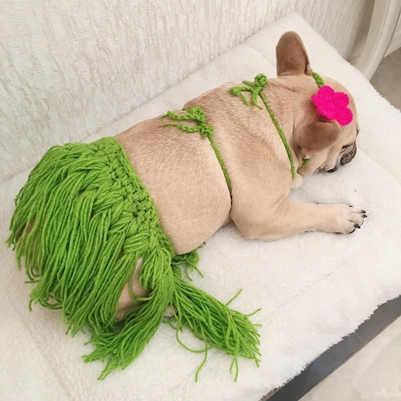 zomer bikini hula rok kostuum voor huisdieren