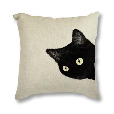 zwarte katten decoratieve kussenhoes